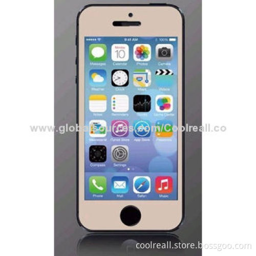 Colorful tempered glass screen protector for iPhone 4, high clarity, anti-crash